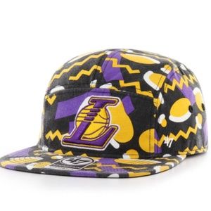 lakers 5 panel hat